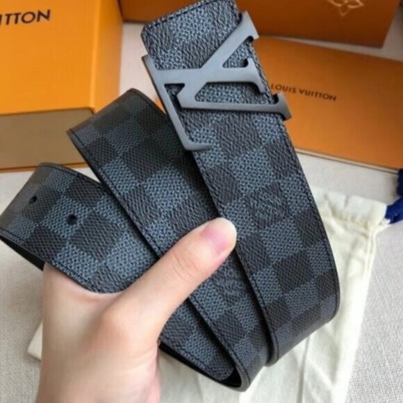 Luxury Louis Vuitton Black Damier Check Belt - Picture 3 of 5